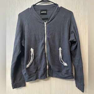 Monrow Gray Zip-Up Jacket size M